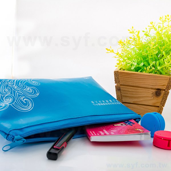 拉鍊袋-PU皮料防水材質-W21.8xH10xD6cm-單色印刷-可印刷logo_5